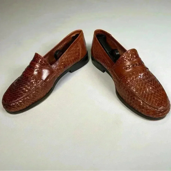 SUNSTEPS MEN'S "BARCLAY" HAND WOVEN SHOES SIZE 6  - used, but beautiful - Picture 4 of 11